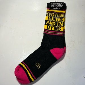 Everything Hurts and I’m Dying. Gumball Poodle novelty socks UNISEX NEW